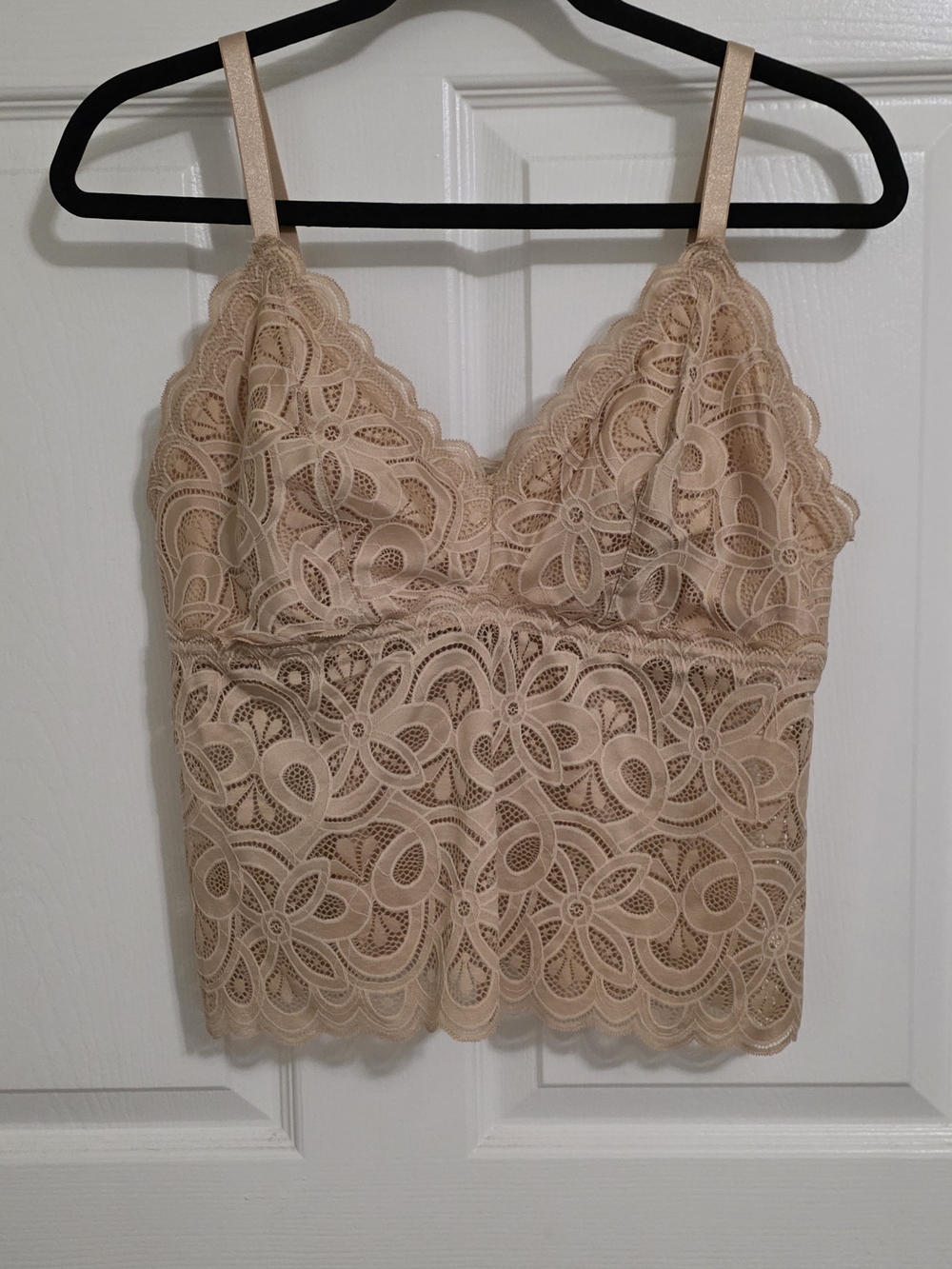 XL aerie Nude Lace Bralette Camisole